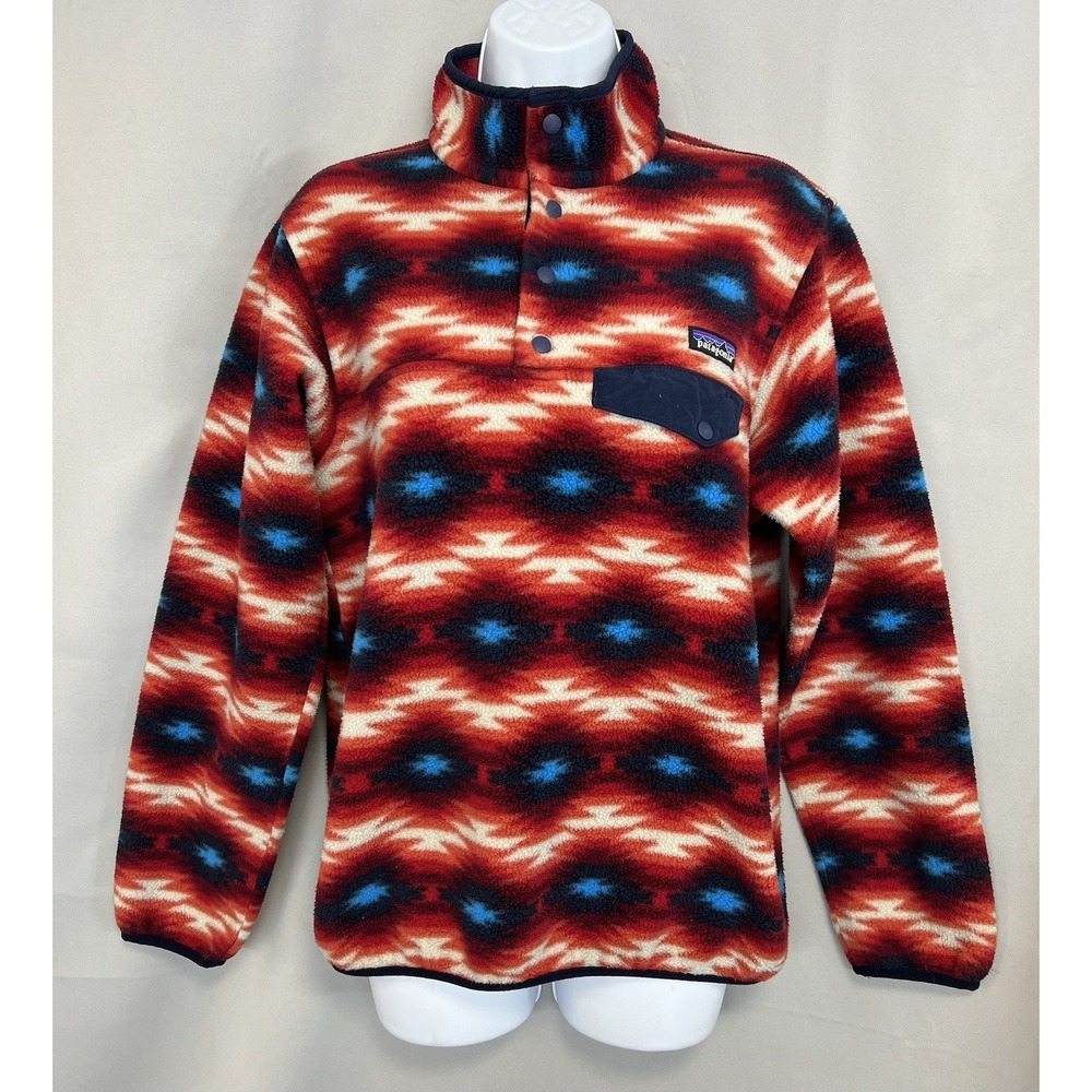 Patagonia‎ Synchilla Snap-T Fleece Pullover Women M Jacket Champions Aztec